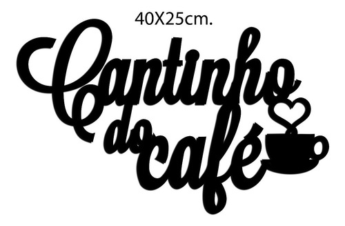 Imagem 4 de 6 de Kit Painel Decorativo Cantinho Do Café E Churrasco Mdf Preto