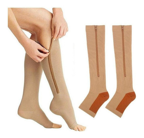 Calcetines Elásticos Con Cremallera De Compresión Deportiva