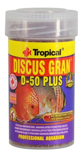 Ração Tropical Discus Gran D-50 Plus 44g