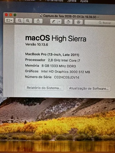 Apple Macbook Pro A1278 Late 2011 2,8ghz I7 Ssd 512gb