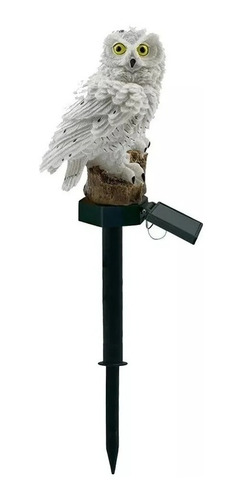 Imagen 1 de 5 de Lampara Led Solar Buho Jardin Terraza Decoracion /f-221n-1