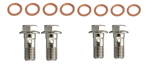 4 Tornillos De Banjo De Acero Inoxidable M10 X 1,25, Cilindr