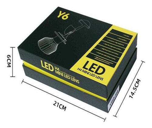B H4 Proyector Led Mini Lente Rhd Lhd 6000k Luz Automóvil