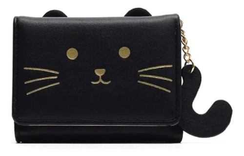 Billetera Kawaii Gatito Negro