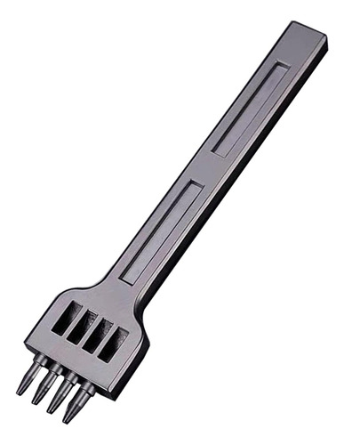 Perforadora De Cuero Para Perforar Filas 4 Mm 4 Puntas Negro