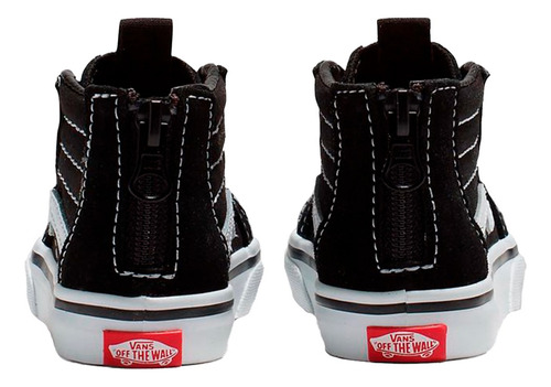 Vans Sk8-hi Zip Inf Para Niño Color Negro, Blanco