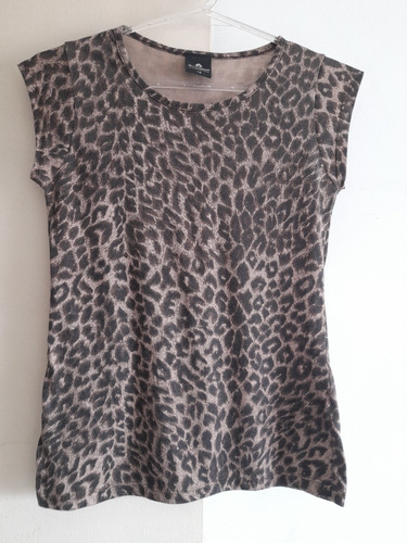 Remera Animal Print Elastizada Manga Corta Ultimas T S 