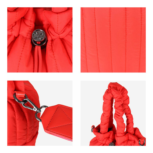 Bolsa Tote Cloe Ozrim I Grande Color Rojo