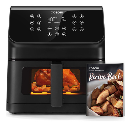 Cosori Clear Blaze Air Fryer, 6.5 Quart Large Compact Airfr. Color Dark