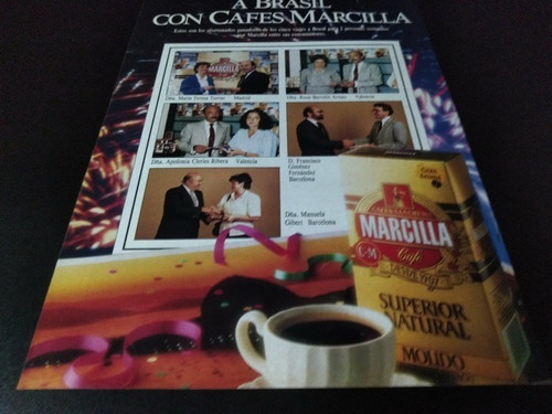 (pe071) Publicidad Clipping Cafe A La Crema Marcilla * 1983