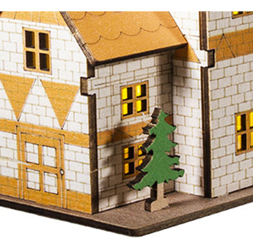 Nuevo Casa Miniatura Iluminada, Modelo 11cm X 7,8cm X 11,6cm