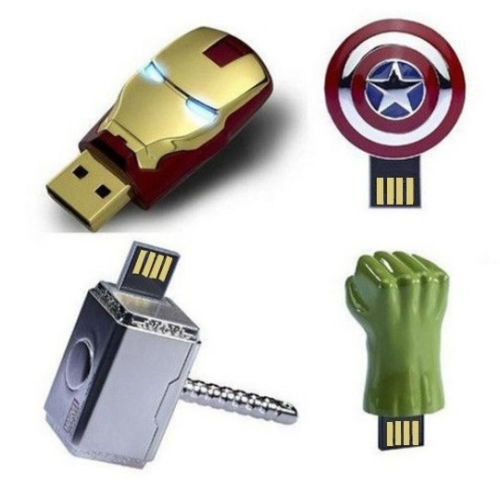 Memoria Usb Capitan America Hulk Thor Ironman 16 Gb Marvel