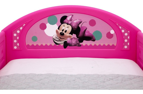 Cama Infantil Camita Niña Disney Minnie Mouse Cama + Colchon Color Rosa