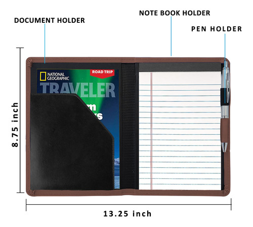 Carpeta Padfolio A5 Organizador Documentos Con Bloc De Notas