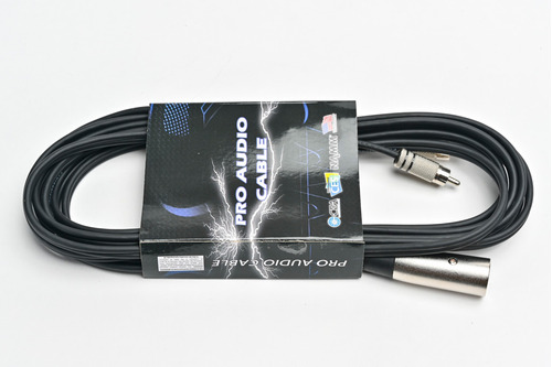Imagen 2 de 7 de Cable Profesional Pro Audio Rca A Canon Xlr Macho 3,6 Mts