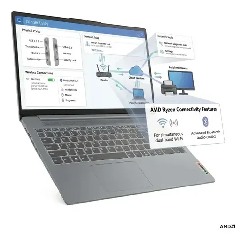Notebook Lenovo Slim 3 Ryzen 7 5825u 16 GB de RAM 512 GB 15,6