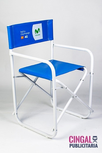 Sillon Director Caño Redondo C/pint. Color Bca/ Ngra O Gris
