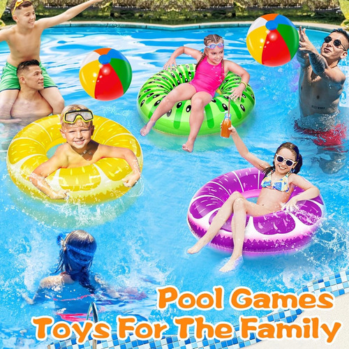 Inflables De Piscina Para Niños Y Pelotas De Playa 6 Piezas