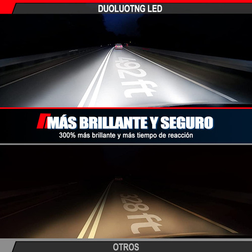 Kit De Focos Led Luz Alta Y Baja 100w 36000lm Para Toyota Camry 2002-2006