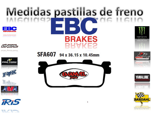 EBC Organic Pastillas de Freno Disco Delantero 2012 To 2015 Kymco K-Xct 300i 