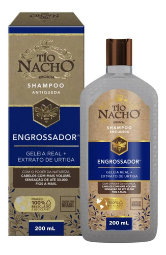 Shampoo Antiqueda 200ml Engrossador - Tio Nacho