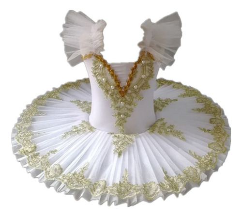 Vestido De Ballet Swan Girl Con Falda Tutú Esponjosa