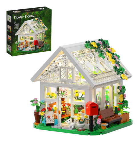 Juego De Construcción De Casa De Flores, Juguete De Construc