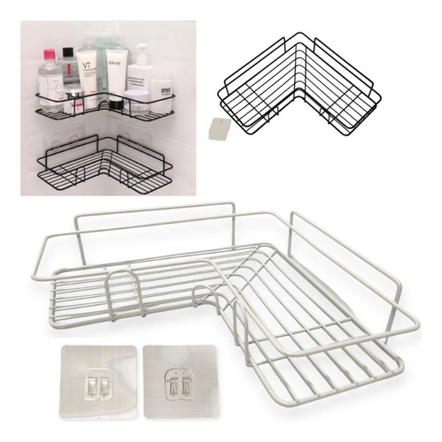 Esquinero Organizador Adhesivo Baño Rack Ducha X6 Mayorista