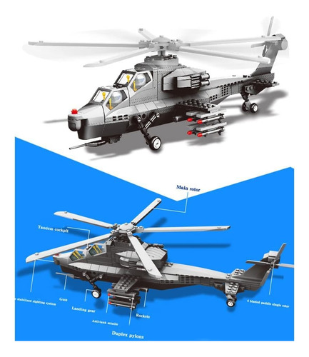 Helicopter Bricks Series 304pcs Builds Brotings Sets Kits De