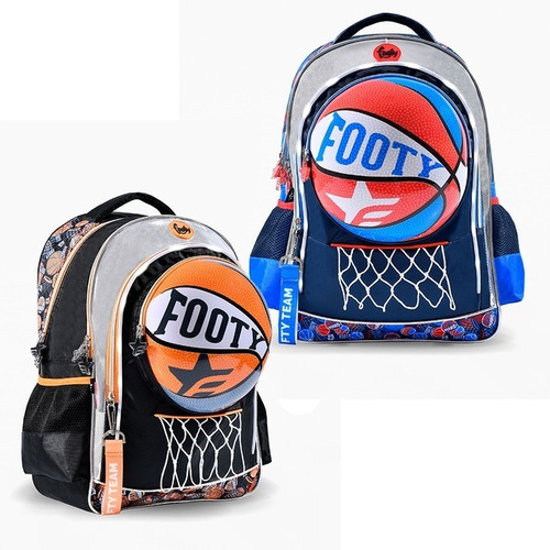 Imagen 4 de 6 de Mochila 18 PuLG Espalda Escolar Futbol Pelota Footy Luz Led