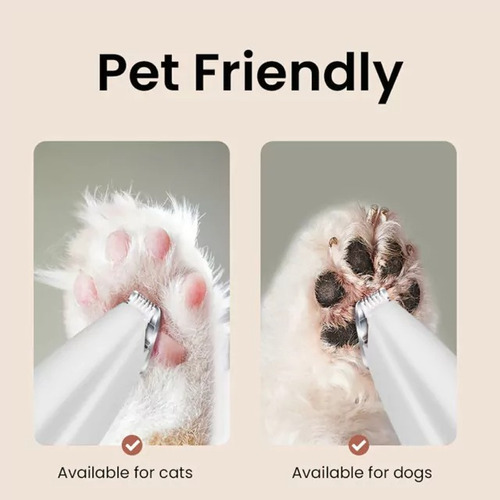 Cortadora Pelos Inalámbrica Perros Gatos Recargable Usb Blanco
