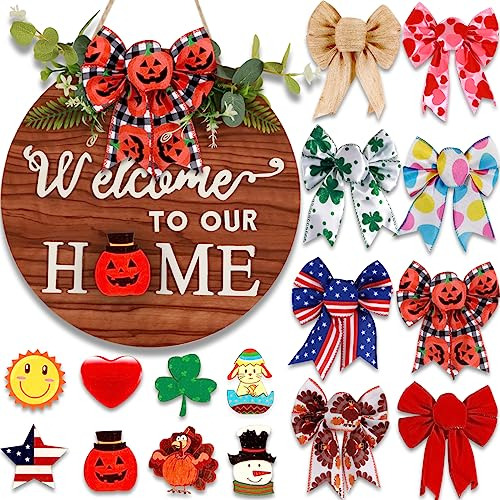 Bienvenido Inicio Sign Front Door Wreath Decoración G7xqe