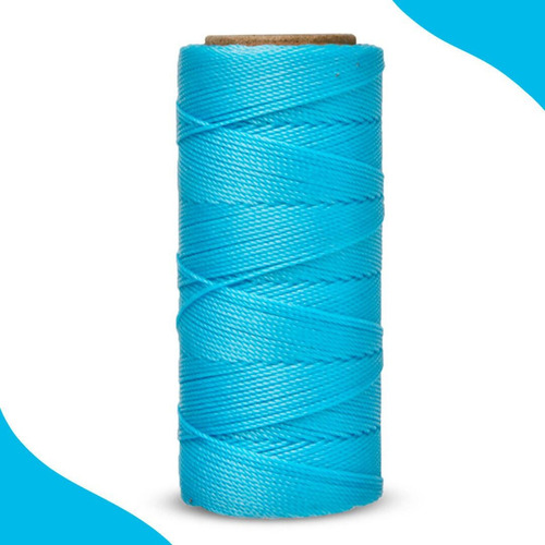 Cordão Encerado 1mm - Fio Cordone - 100m - Diversas Cores Cor 199 - Azul Turquesa