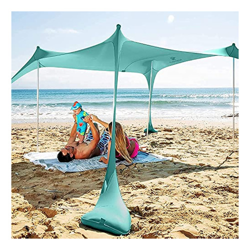 Sun Ninja Carpa De Playa Emergente Refugio Solar Upf50 Con P