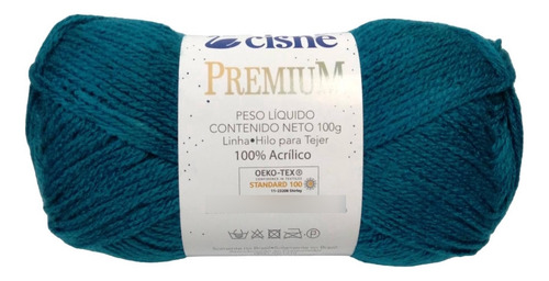 Fio/lã Cisne Premium 100g 280m Tex 357 100% Acrilico Cor 07017-Azul petroleo