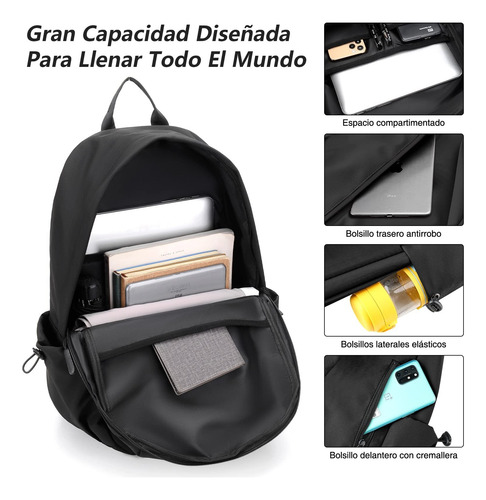 Mochilas Escolares Juveniles Hombre Para Computadora Portátil De Viaje Al Aire Libre Moda Casual Adecuada Para Deportes,negocios,gimnasio,tanto
