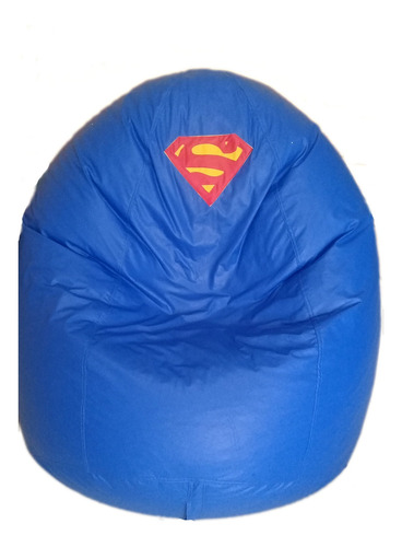 Puff Pera - Super Homem - Azul - 80 Cm - Sem Enchimento