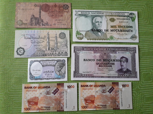 Billetes Africa - Lote De 7 Billetes