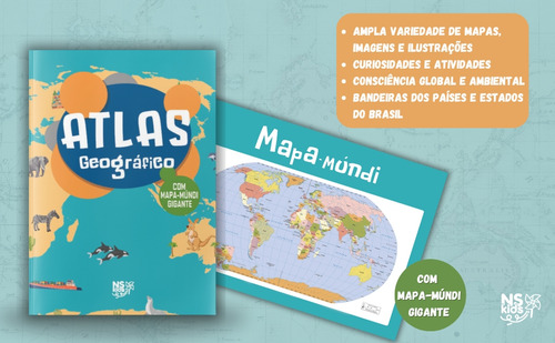 Atlas Geográfico: Bandeiras Dos Países E Estados Do Brasil - Acompanha Megapôster Do Mapa-múndi