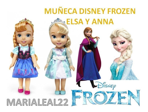 Princesa Disney Anna Y Elsa 100% Original  Cad/uno 33cms