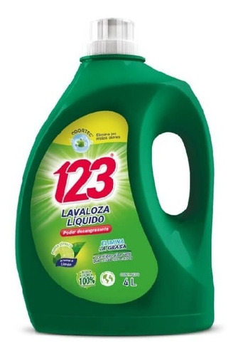 Lavaloza Liquido 123 Limon 4 Lt