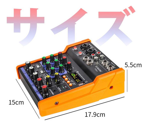 Mezclador Analógico Audio 4 Canales Dj Audio Mixer Bluetooth