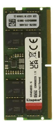 Kingston Value Ram Ddr5, Memoria Para Laptop, Capacidad: