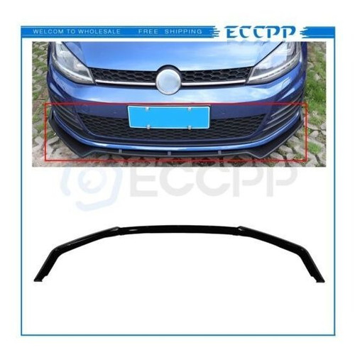 Fit For 2014-2019 Vw Golf Mk7 Gti R Front Bumper Lip Bo Ecc1