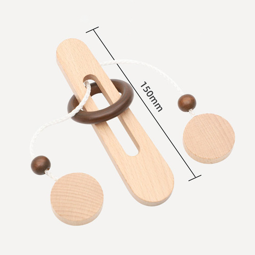 Nuevo Rompecabezas De Cuerda De Madera For Enhebrar