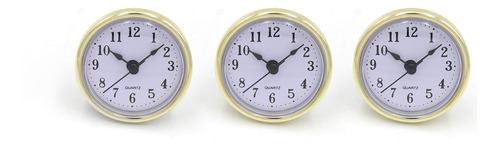 3 Insercion Reloj Blanco Artesanal 2.5  Borde Plastico No