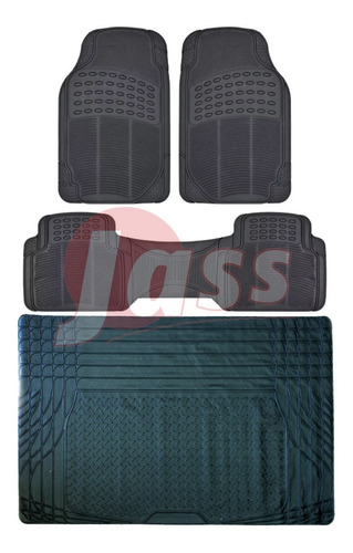 Cubre Alfombra Goma Universal 3 Piezas Y Baul Auto Camioneta