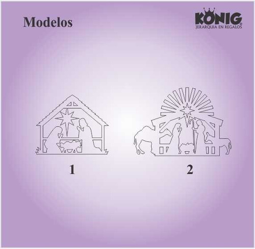 Imagen 3 de 3 de Nacimientos Decorativos Para Arbol Navideño Mdf 10 Piezas