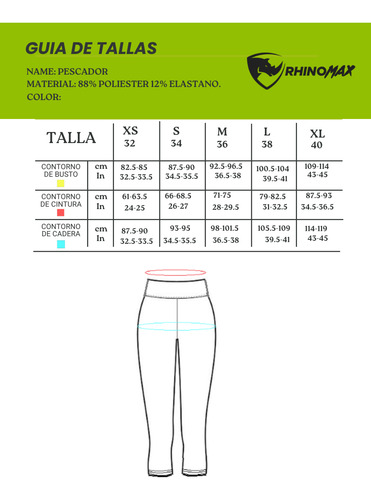Rhinomax Leggins Capri C/ Bolsa Deportivos Mujer, Mpsb003