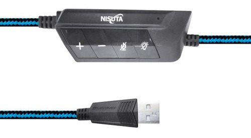 Imagen 3 de 4 de Auriculares Gamer Con Micrófono Nisuta Nsaugz450 Usb 7.1 Color Negro